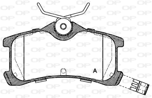 OPEN PARTS Bremžu uzliku kompl., Disku bremzes BPA1050.02